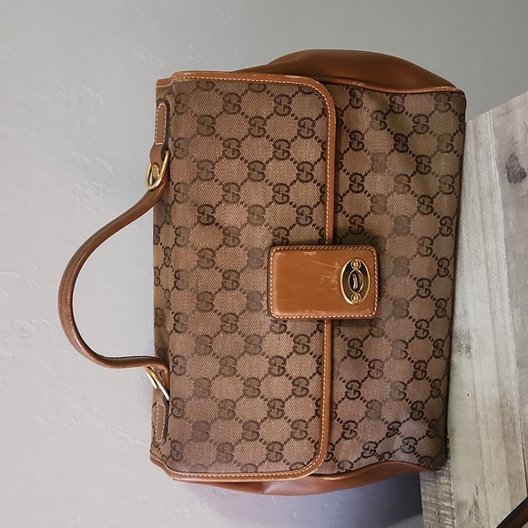 Gucci Handbags - Gucci GG Canvas Tan and Brown Monogram Bag